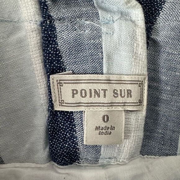 J. Crew Womens Point Sur Linen Size 0 Pant Paper Bag Waist Wide Leg - Picture 7 of 9